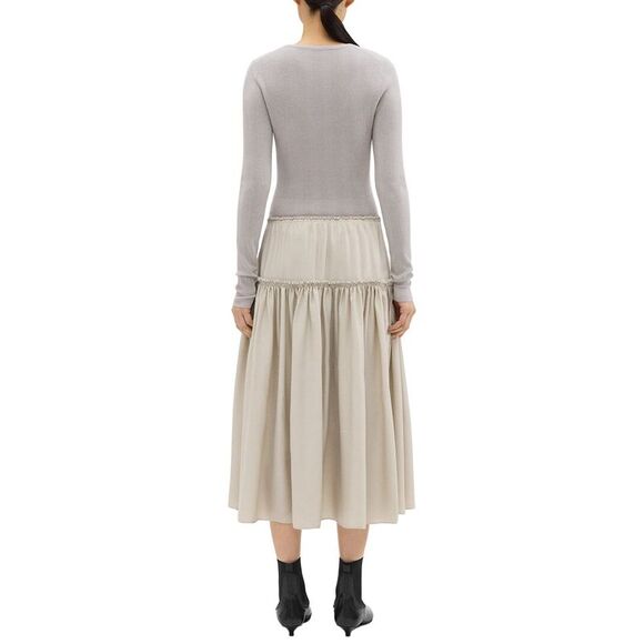 Theory Womens  Wool-Blend Top, Grey - Picture 2 of 4